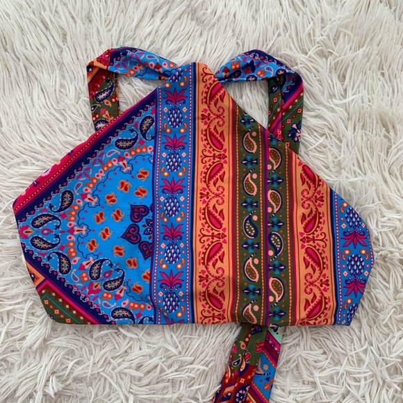 NWT colorful bandana bikini top - Picture 4 of 10